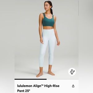 Lululemon align high rise pants 25”, size 6&8, powder blue